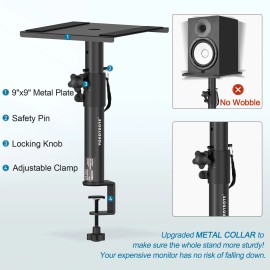 Vondynote Set Of 2 Studio Monitor Stands Desktop Speaker Stands Height