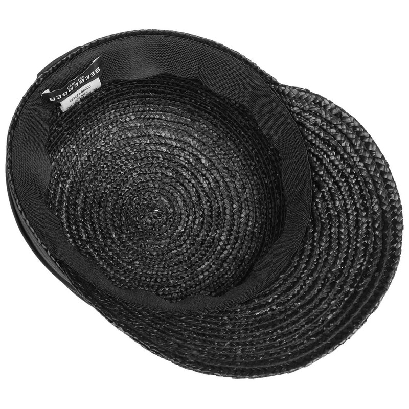 Seeberger Women's Sun Hat Women's Straw Cap, Black (Black 10)