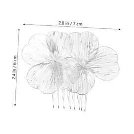 Vaguelly Bridal Hair Comb with Flowers Elegant Wedding Hair Side Comb for Brides for Weddings Parties and Special Occasions