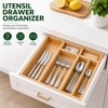 BOY MCOWBOY Bamboo Kitchen Drawer Organizer for Utensils, Set of