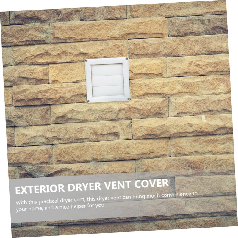 LABRIMP Dryer Vent Cover Louvered Exterior Wall Vent Hood for