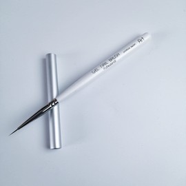 gel brush gel nail white art brush brush nail brush nail gel nail brush with cap nail supplies nail art nail tool self nail (white, art)