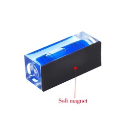High precision mini level bubble, mini level bubble, three line level ball, level ruler, household level magnetic 4PCS (40X17.5X15mm blue magnetic)