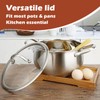 Stainless Steel Glass Lid for 12 Inch Pans and Pots,