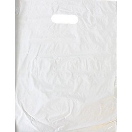 18Pack 12x15 Glossy White Plastic Merchandise Bags
