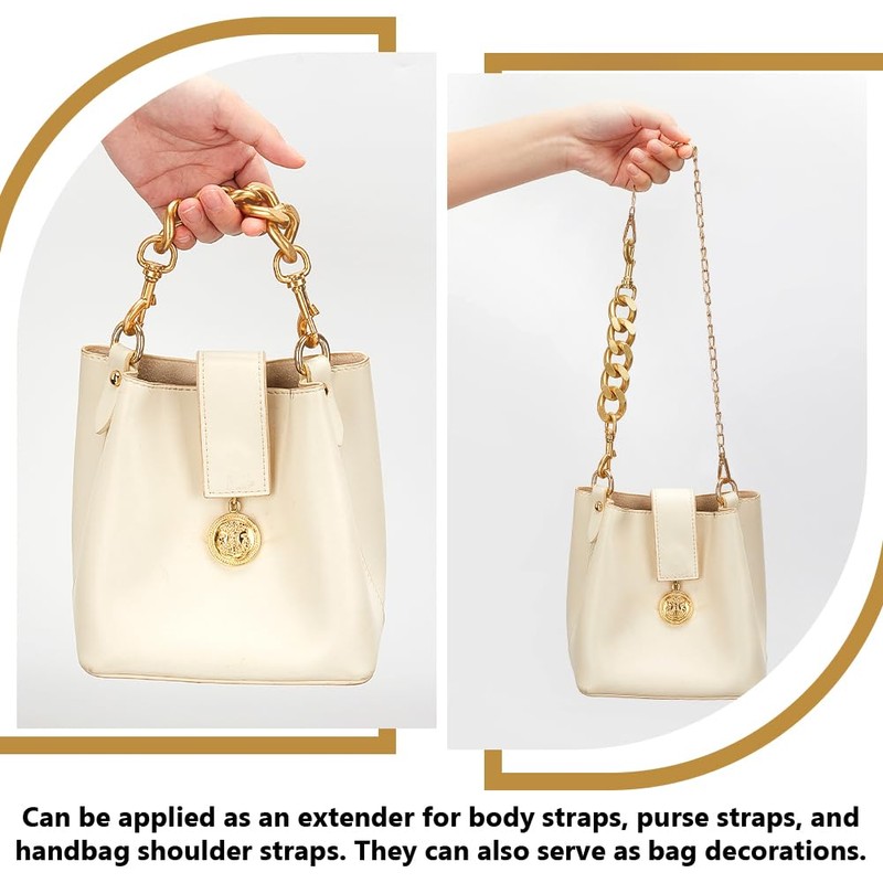 PH PandaHall 8.3inch Gold Purse Extender Chain Short Decorative Purse
