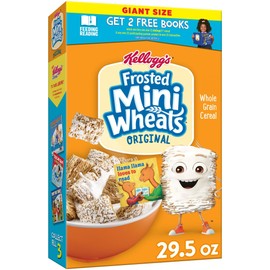 Kellogg's Frosted Mini-Wheats Breakfast Cereal, Kids Cereal, Family Breakfast, Giant Size, Original, 29.5oz Box (1 Box)