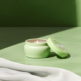 Capri Blue Volcano Scented Candle - Soy Wax Blend - Luxury Candles for Home Scented with Tropical Fruits & Sugared Citrus - Mini Tin Iced Matcha Green Candle Gift (3 oz)