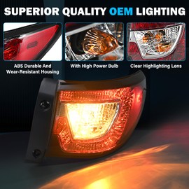 BeamTrack Outer Rear Tail Lights Assembly Compatible with 2013 2014 2015 2016 2017 Chevy Traverse Right Passenger Side Brake Taillights Turn Signal Lamp Halogen Lighting Replace: 84266020,23301757