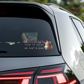 Im Just A Girl Sticker Cat Sticker for Car Versatile Car Stickers and Decals Durable Car Sticker Set Durable Automotive Exterior Accessories Ideal for All Vehicles 2