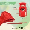 10 Meter 3mm(1/8Inch) Elastic Bungee Shock Cord Stretch String, 25pcs