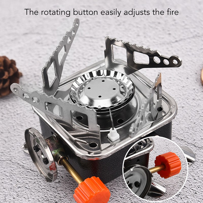 Mini Camping Stove Folding Stable Support Wind Resistant High Efficiency
