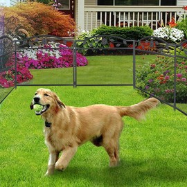 Wisfor 5PC Wide Pet Dog Fence Dog Run Barrier Fencing Outdoor Garden Fence No Dig Fence
