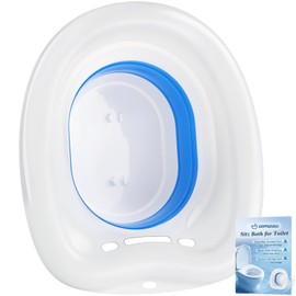 xemieau Sitz Bath for Toilet Seat - Yoni Steam Seat - Hemorrhoids and Postpartum Care Soak - Foldable Portable Basin - Universal Fit for Standard Toilets