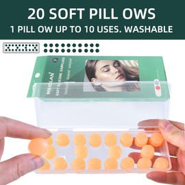 Ear Plugs for Sleeping, Swimming 10 Pair - Reusable Noise Cancelling Soft Silicone Gel Wax Earplugs for Sleeping, Snoring Swimming,Travel, Bathing, Concerts and Studying (Orange, One Size)