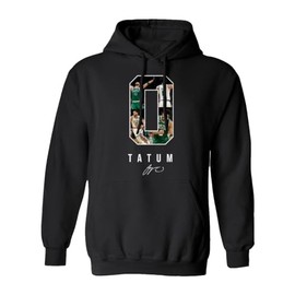 Societee Tatum Boston Basketball GOAT 0 Collage Signed Unisex Hooded Sweatshirt (Black, Small)