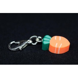 Miniblings Carrot Charm Zipper Pull Pendant Easter Bunny Carrot Rabbit Handmade Fashion Jewellery I Silver Plated Pendant Charm Bracelet Pendant for Bracelet, Polymer Clay