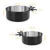 2 Pcs Black Large Pet Dog Food Water Bowl for