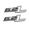 2pcs 6.2L Emblems Side Fender 3D Decals Badge Replacement for