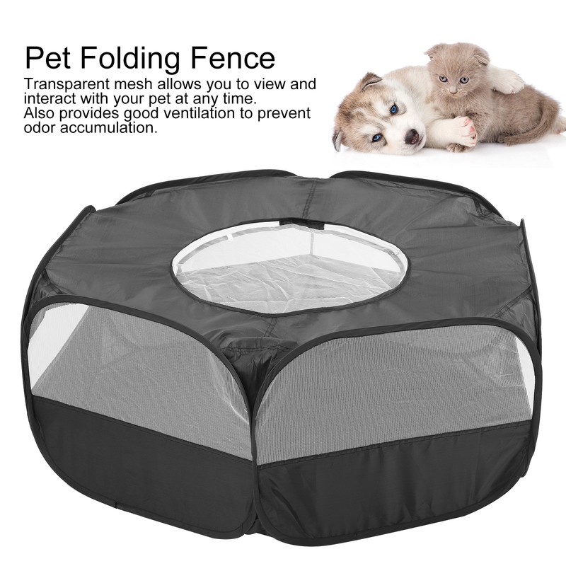 Foldable Small Animal Hamster Fence Autoopen Outdoor Indoor Exercise Crawling