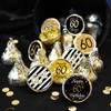 Black and Gold 60th Birthday Party Favor Stickers - 180