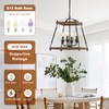 9MMML 4-Light 𝐋𝐚𝐧𝐭𝐞𝐫𝐧 𝐂𝐡𝐚𝐧𝐝𝐞𝐥𝐢𝐞𝐫, Industrial Black Geometric Pendant Light Fixture
