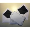 25 Mourning Envelopes, with Slim Black Triple Frame, with Black