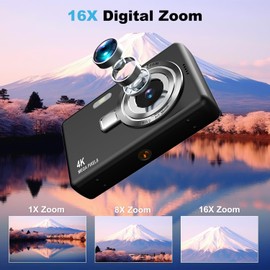 Cross-Border ccd high-Definition 4K Pixel Digital Camera, Student Beginner mini Compact Camera, Home Shooting Camera