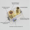 BWE Brushed Gold Shower System Modern Shower Faucet Set Including