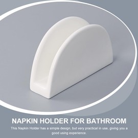 Zerodeko Napkin Holder Ceramic Disposable Napkin Dispenser Retro Storage Shelves Stand Hand Towels Paper Towel Holder Cocktail Napkin Holder White Napkin Holder