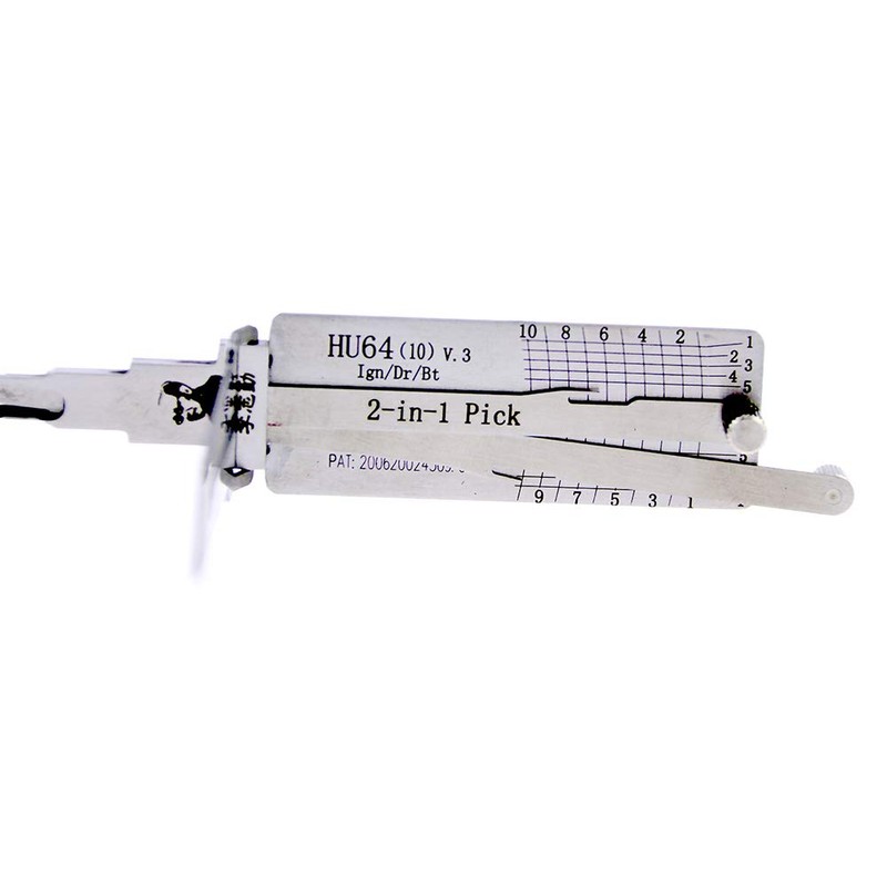 QiDAi 2-in-1 Turbo Decoder Hu64(10) v.3,Pick Car Key HU64,Auto Ignition