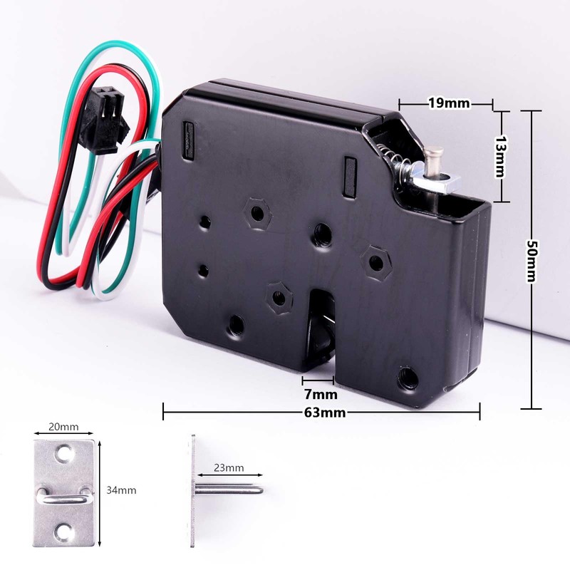 1pcs Electronic Lock,DC 12V 2A Carbon Steel Solenoid Cabinet Spring