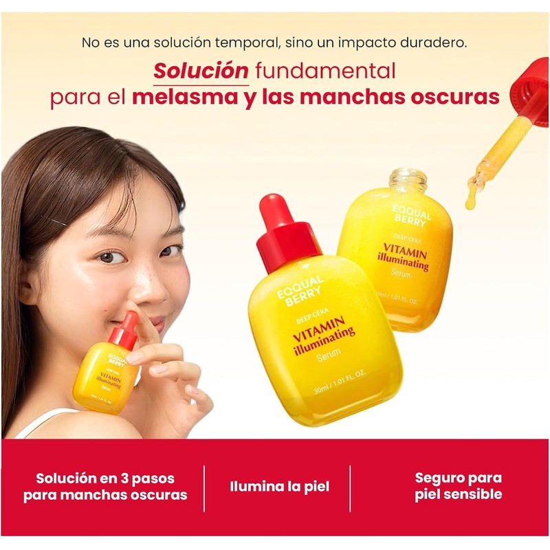 EQQUALBERRY Suero Facial Niacinamida 4% y Vitamina C 30 ml
