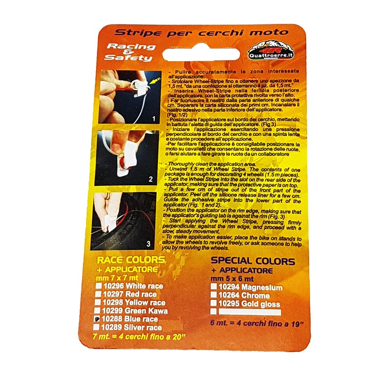 Racing Wheel Trim with Applicator Tool for Car Wheels, Kawasaki