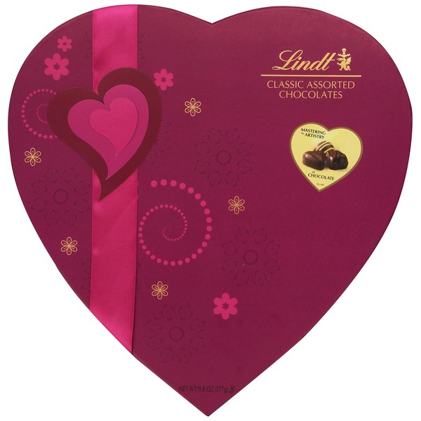 Lindt Chocolate Valentine Classic Chocolate Pralines Romance Corazón, 9.8 onzas