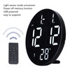 Round Digital Wall Clock 12 24Hr USB Powered Silent Modern