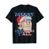 Patriotisches Halstuch mit Weihnachtsmann und Vokuhila-Motiv "Merry Christmas" T-Shirt
