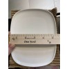 ALESSI white modern porcelain minimalistic Plates 6.5"x5.5” Delta 6 pc