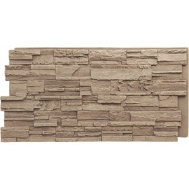 EverStone Cascade Faux Stone Panel, 48 5/8"W x 24 3/4"H x 1 1/4"D, Valley Spring Color