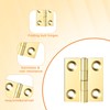 10 Sets Small Hinges with Screws Mini Solid Brass Hinges