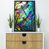 HMDIIMGE Stained Glass Dragonfly Diamond Painting Kits for Adults 5D
