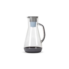 Hydros 64 Ounce Water Filter Pitcher with Patented Fast Flo Tech, 60 Second Quick Fill-Up and BPA-Free Recyclable Filter, Eight Cup Capacity, Grey