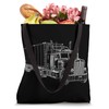 Semi Trailer Wireframe Tote Bag