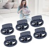 30pcs Metal Cord Lock End Toggle Double Hole Spring Stopper