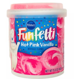 Pillsbury Funfetti Hot Pink Vanilla Frosting 15.6 oz