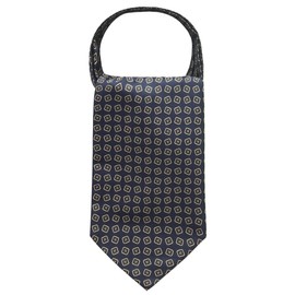 WANYING Men's Ascot Tie Cravat Ties Neckerchief Tie Scarf Classic Retro Chic for Gentleman 15×114 cm - Box Pattern Black