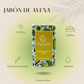 Jabón de Avena | Jabon facial | Skin care | Pieles sensibles, resecas, alergias, comezón, quemaduras o maltratadas | Exfoliante | Barra 100 gramos