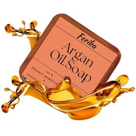 FERIHA Organic Argan Oil Hard Soap - Gentle Cleansing - Antioxidant Properties - Suitable for Sensitive Skin