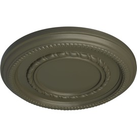 12 5/8"OD x 1 1/8"P Federal Roped Small Ceiling Medallion (Fits Canopies up to 6"), Hand-Painted Witch Hazel