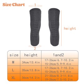 Quniko Cashmere Wool Knee Brace Pads Unisex Winter Warm Thermal Knee Warmers Sleeve Soft Leg Warmers